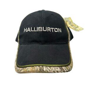 Halliburton Camo Hat Cap Strapback Dad Hunting Logo Game Guard NWT Deadstock